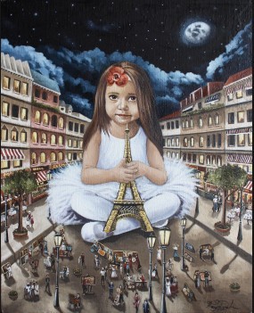 Kids & Cities "Paris" - Print on Canvas
