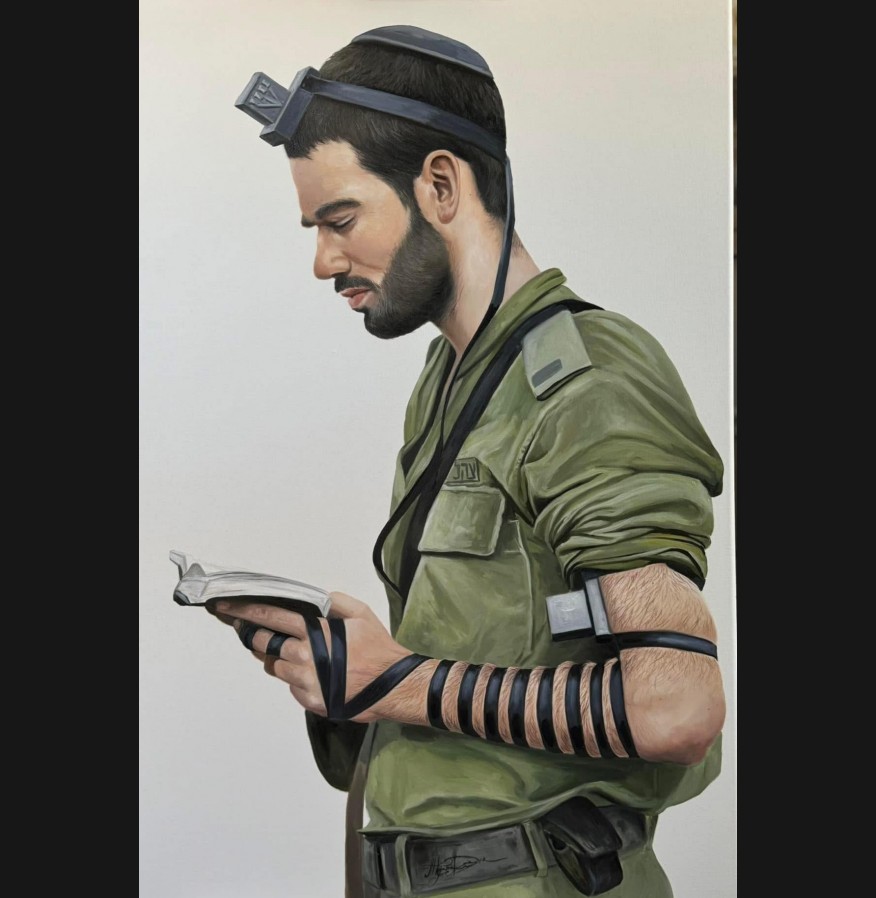 Jewish Collection "The soldier" Oil on Canvas