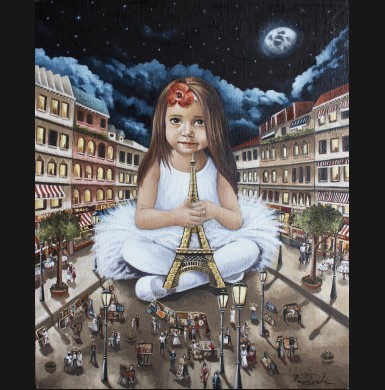 Kids & Cities "Paris" - Print on Canvas