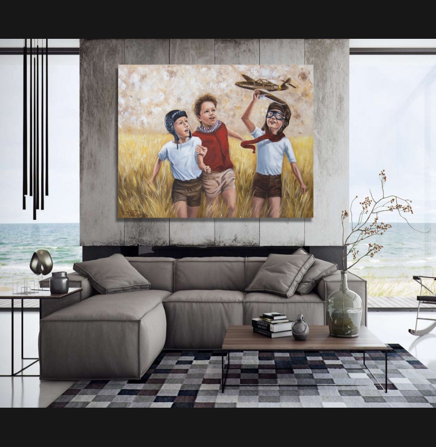 Kids & Memories "Little Pilots" - Print on Canvas