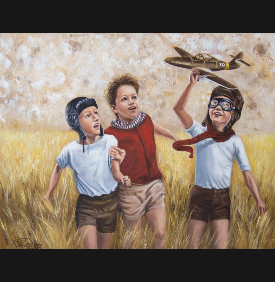 Kids & Memories "Little Pilots" - Print on Canvas